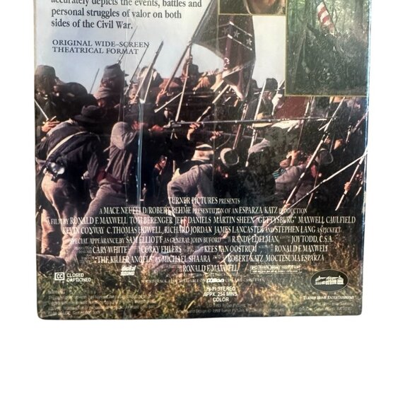 Gettysburg VHS Two Tape Set Movie Collectible Brand New In Box Factory Sealed - Picture 9 of 10